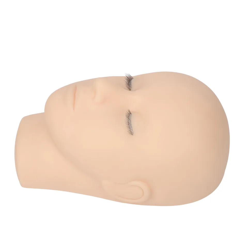 High Simulation Soft Silicone Lash Mannequin Head
