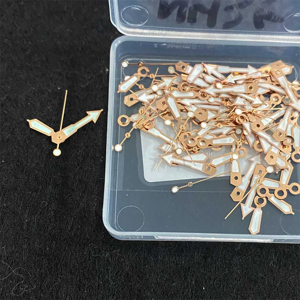 Nh35 Hands Rose Golden Green Luminous Watch Puntatori Skx/009 Accessori Per Movimento Nh35/Nh36/4 R36