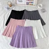 Solid Color A-line Short Women Summer Western Cloth Fabric High Waist Slim Half Skirt Autumn Winter Jk Short Skirt Sweet Style 1