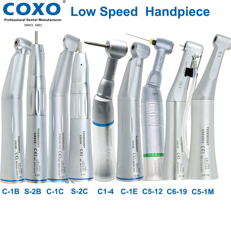 Hohe Qualität YUSENDENT COXO Dental Innenwasser Winkelstücke LED Faseroptik Handstück Fit Kavo Cx235 1c