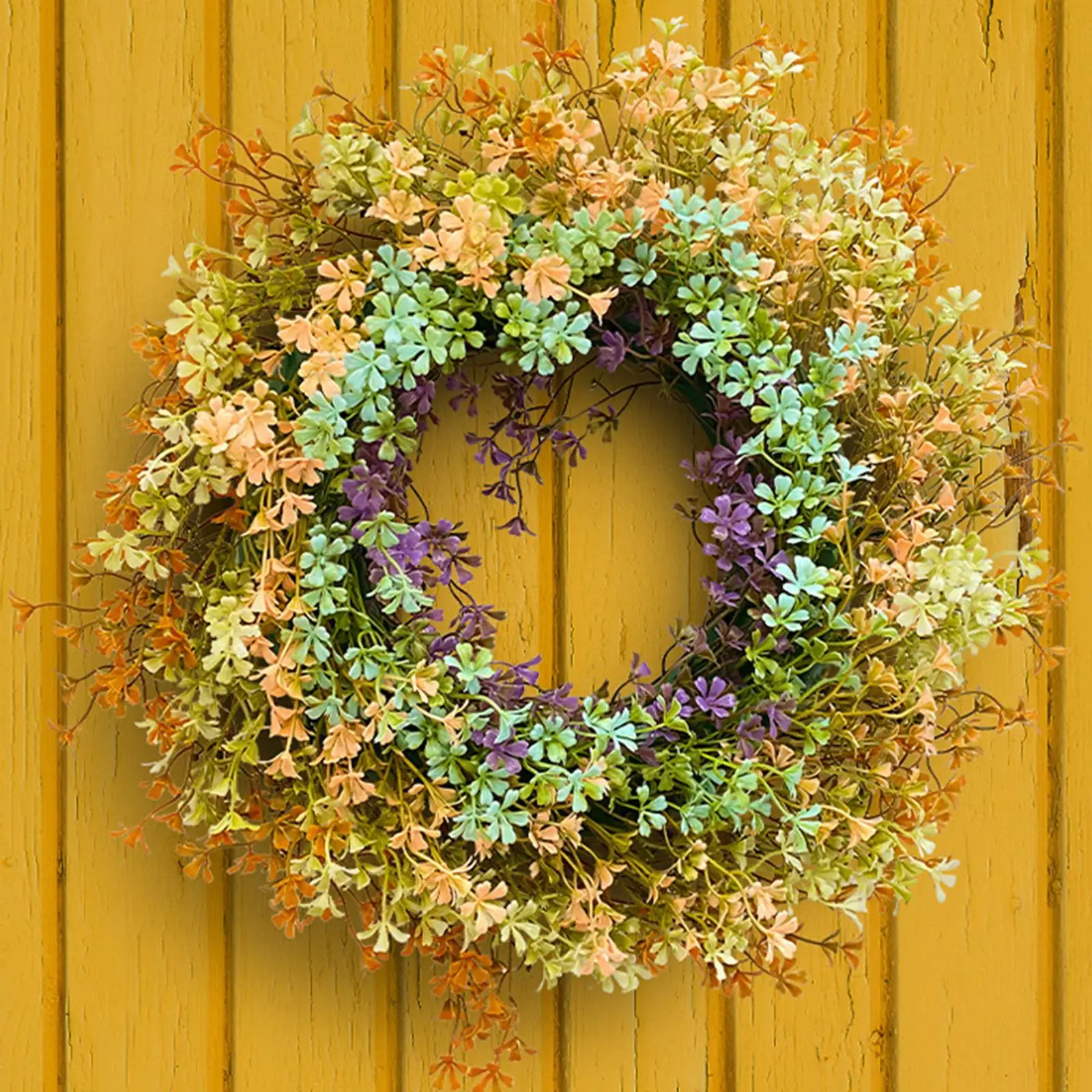 Spring Wreath Housewarming Wall Hanging Indoor Outdoor Decorative Gifts Plant Garland for New Year Window Farmhouse Wall Office