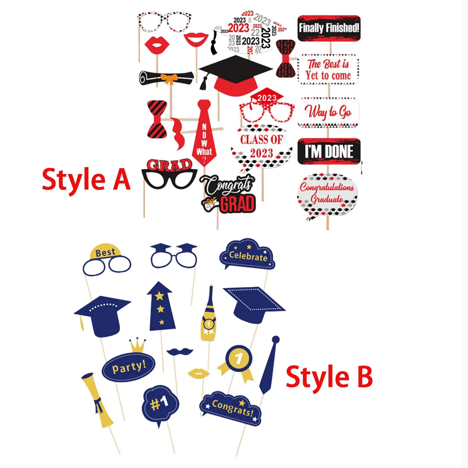 19 Pezzi Happy Graduation 2023 Photo Booth Puntelli Per La Laurea Donna Uomo