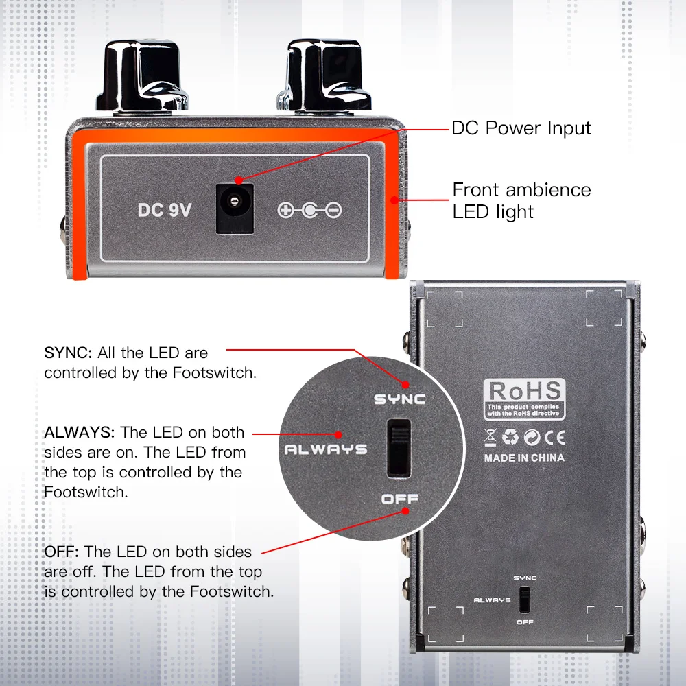 R-02 Overdrive Guitar Effect Pedal Low Gain Guitar Effects Amplifier Unique VOIC
