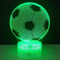3d Illusion Child Night Light Football Ball Touch Sensor Remote Nightlight for Kids Bedroom Decoration Soccer Table Lamp Gift 1