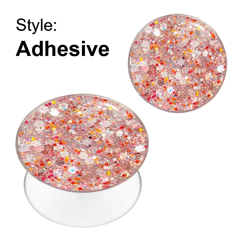 Glitter Foldable Phone Grip and Ring Holder with Adhesive