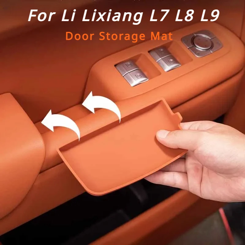 

For Li Lixiang L7 L8 L9 2022 2023 4 Pcs Car Silicone Door Inner Handle Door Bowl Storage Pad Anti-scratch Protection