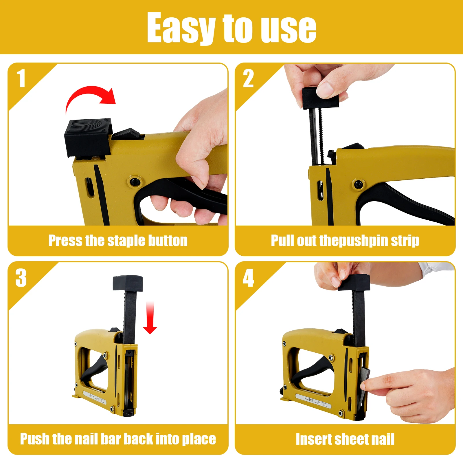 Picture Frame Gun Nailer With 1000pcs Nails Manual Flex Point Tacker Framing Pin Stapler Lightweight Point Nail Tacker Hot sale 3