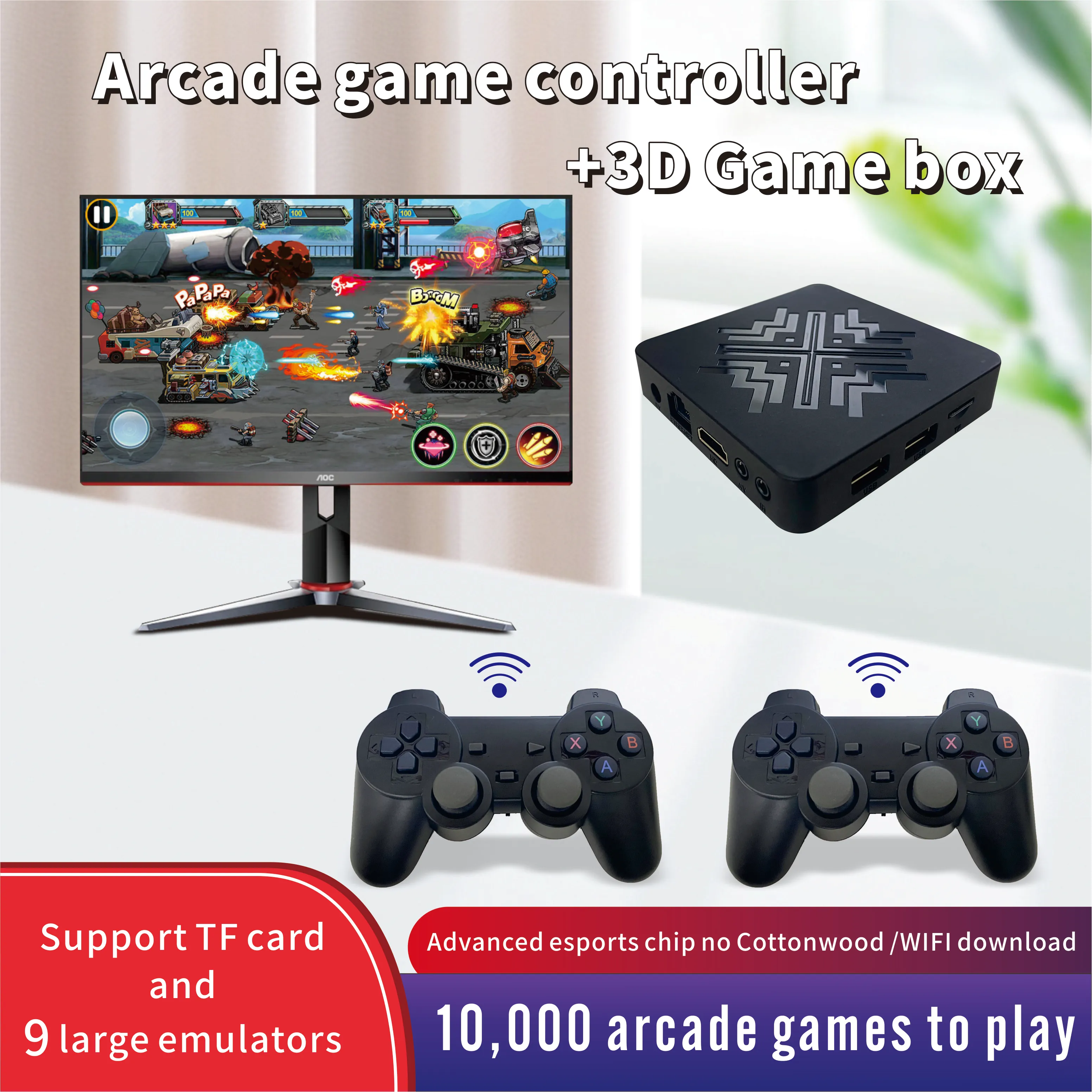 Retro Video Game Console 2.4G Wireless Console Game Stick 4k 10000.