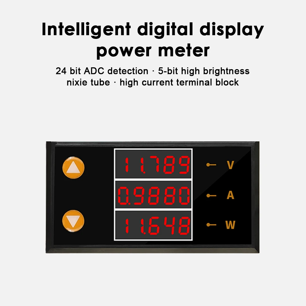 Voltmetro ad alta precisione con display LCD a 4/5 cifre, amperometro, misuratore di potenza, misuratore di potenza corrente di tensione, CC 0 ~ 200 V 10 A - immagine 2