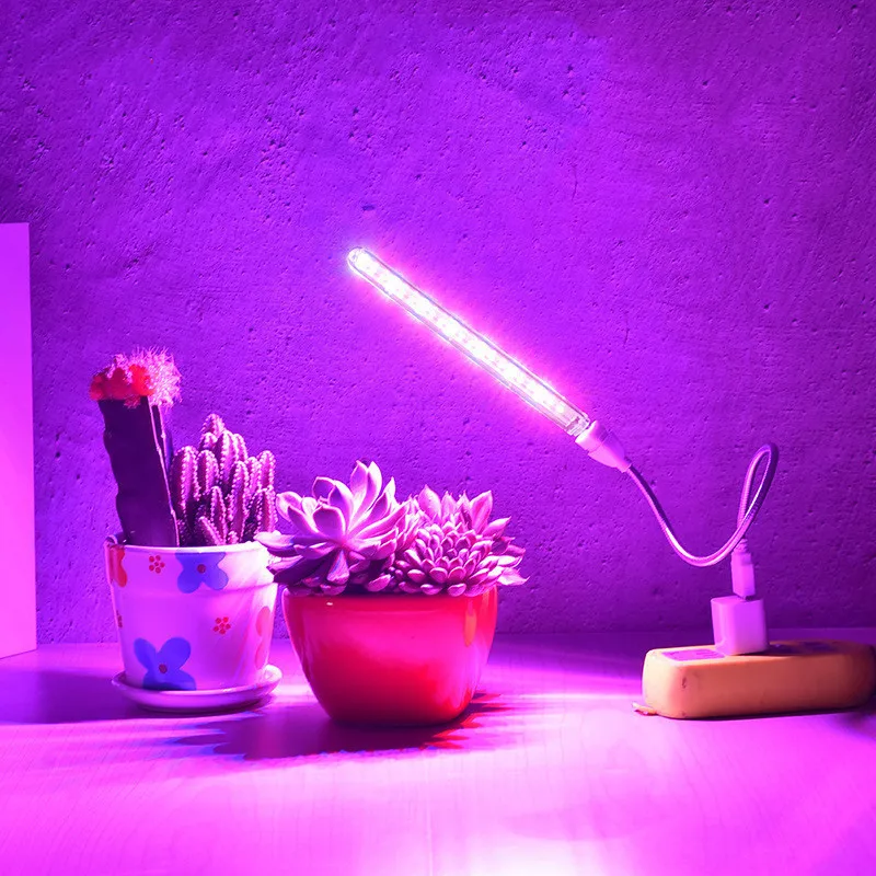 Lampe de croissance Led Portable à spectre complet, phytolampe rouge et bleue, USB, pour plantes de serre d'intérieur, légumes, barre hydroponique