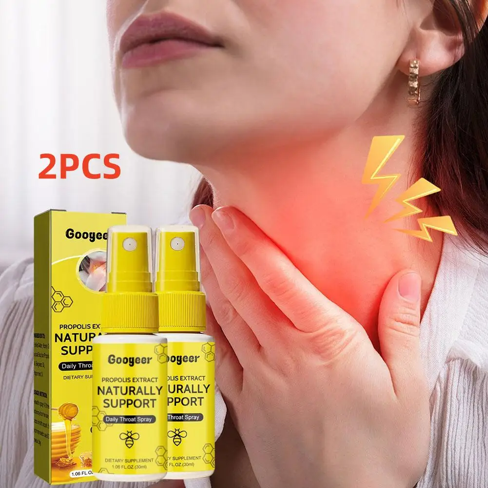2 Pezzi Spray Per La Gola Estratto Di Propoli Naturale Elimina Il Disagio Gola Bocca Secca Spray Per La Tosse Disfagia Alleviare La Cura Del Prurito