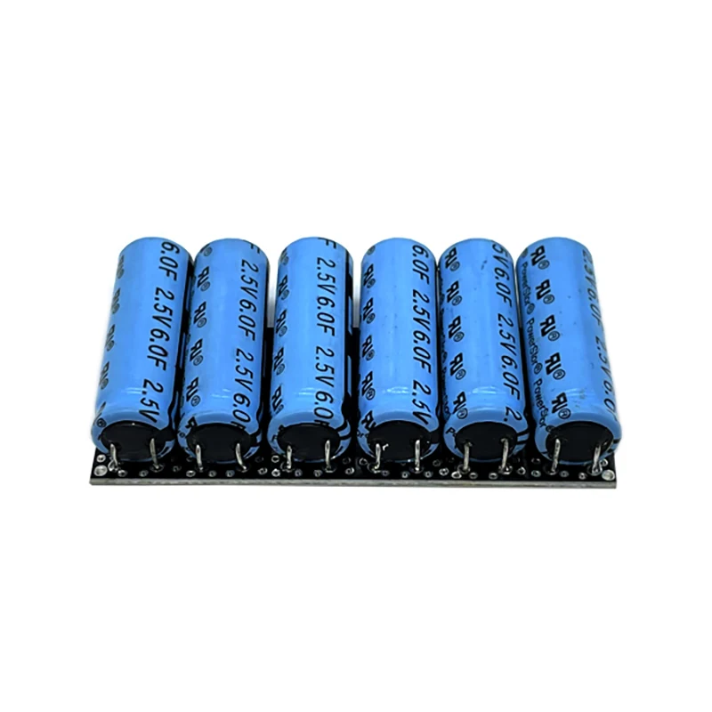 

1Set 15V1F Super Farad Capacitor Rectifier Module 2.5V6.0F Supercapacitor Backup Power Supply Electronic Aluminum Ultracapacitor