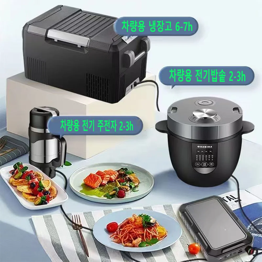 Car Refrigerator Built-in Lithium Battery with 60000mAh Built-in Plug and Play Charger Portable Outdoor Car Refrigerator