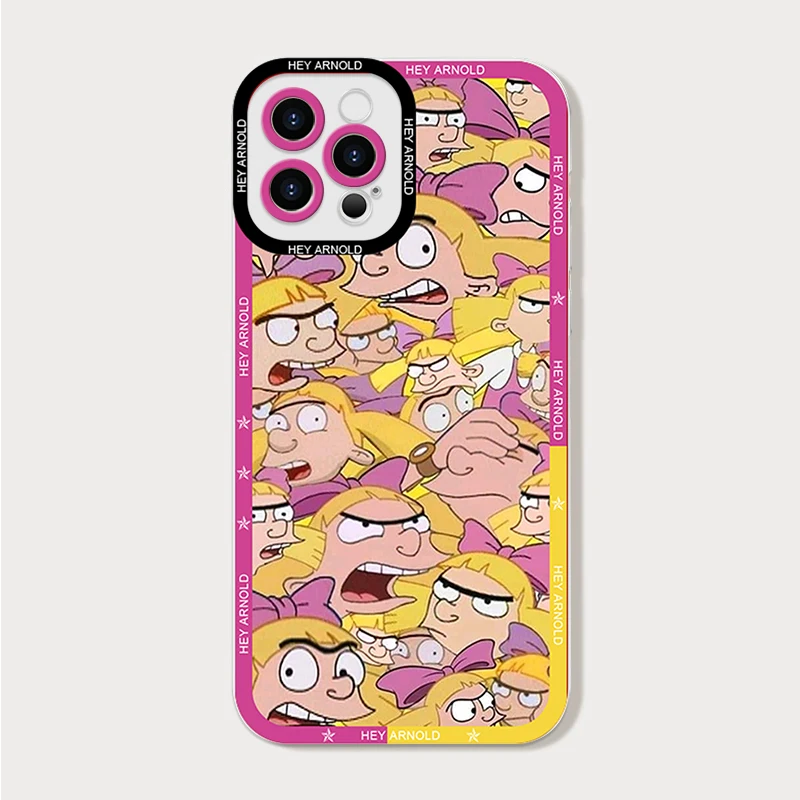 Hey A_Arnolds Cartoon Couple Clear Phone Case