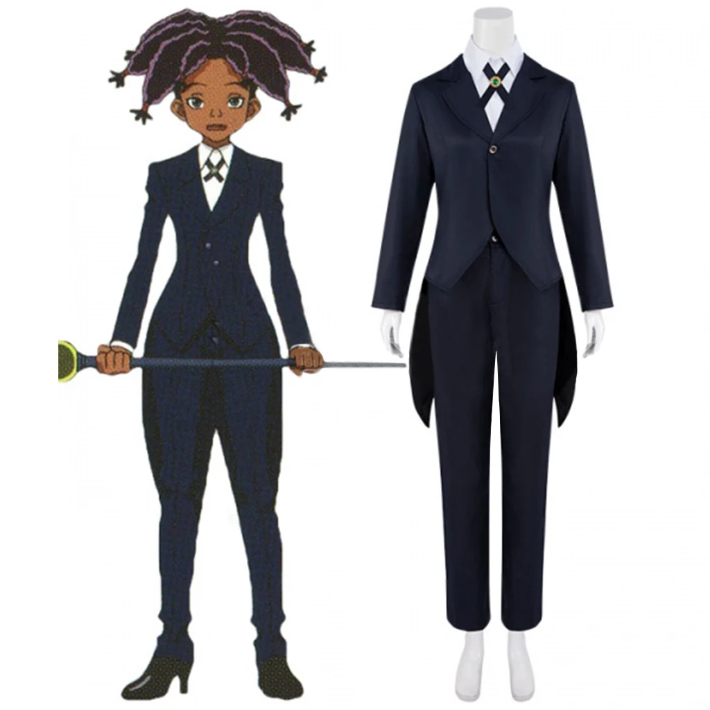 

Hunter x Hunter Canary Cosplay Costume Halloween Carnival Party Female Suit Coat Top Pants Tie Hunter x Hunter Cosplay Outfits