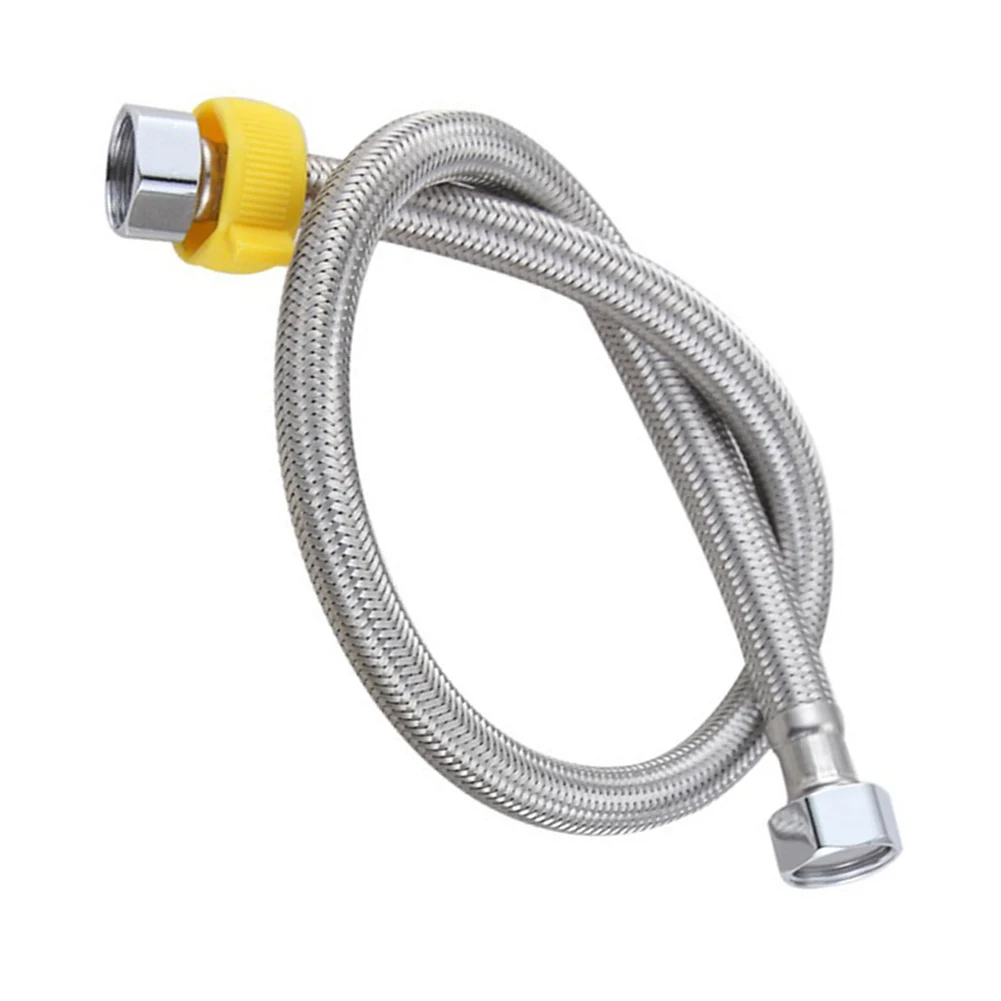 

Fill Hose Long Drain Hose PP Universal Pipe Toilet Basin Faucet Soft Inlet Hose Stainless Steel Brightness Gray