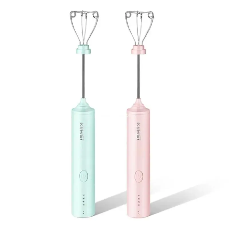 

Handheld Egg Beater Washable Detachable Milk Frother with 2 Pcs Mixing Rods 4 Speed One-button Control Auto Egg Beater Dropship