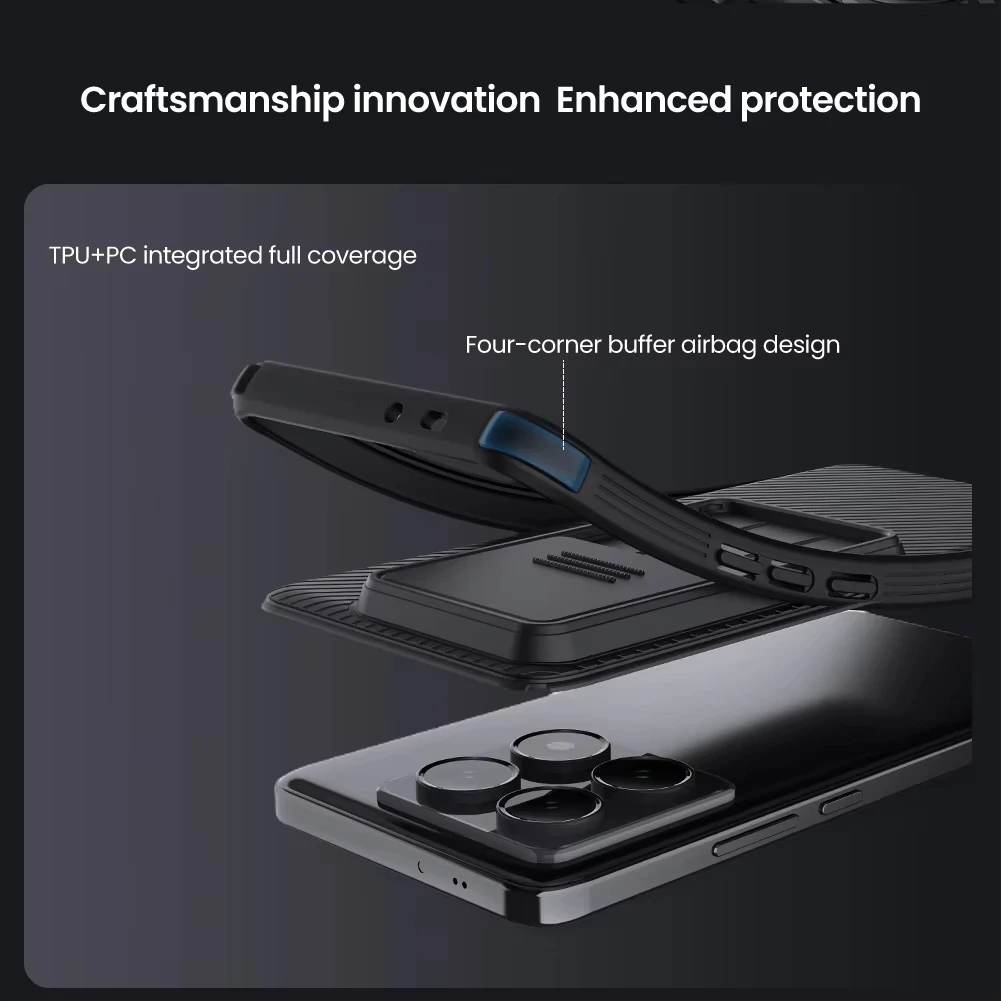 Nillkin CamShield Frosted Hard 360° Protective Back Cover with Camera Protection Lens