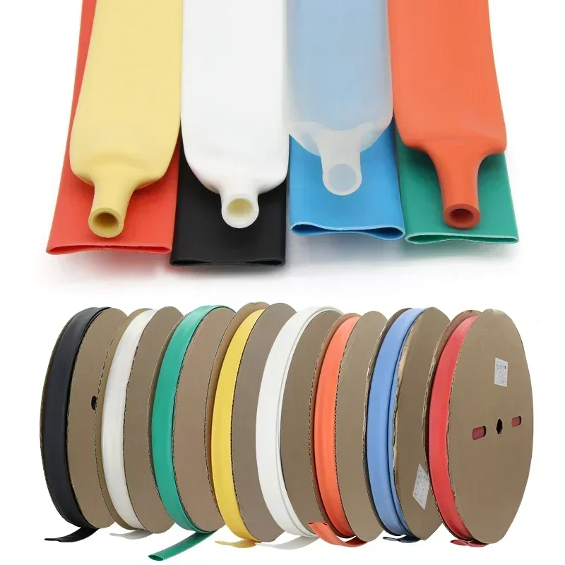 Heat Shrink Tube 1/3/5M 3:1 dia 1.6/2.4/3.2/4.8/6.4/7.9/9.5/12.7/15.4/19.1/25.4/30/39/50mm With Glue Double Wall Tube
