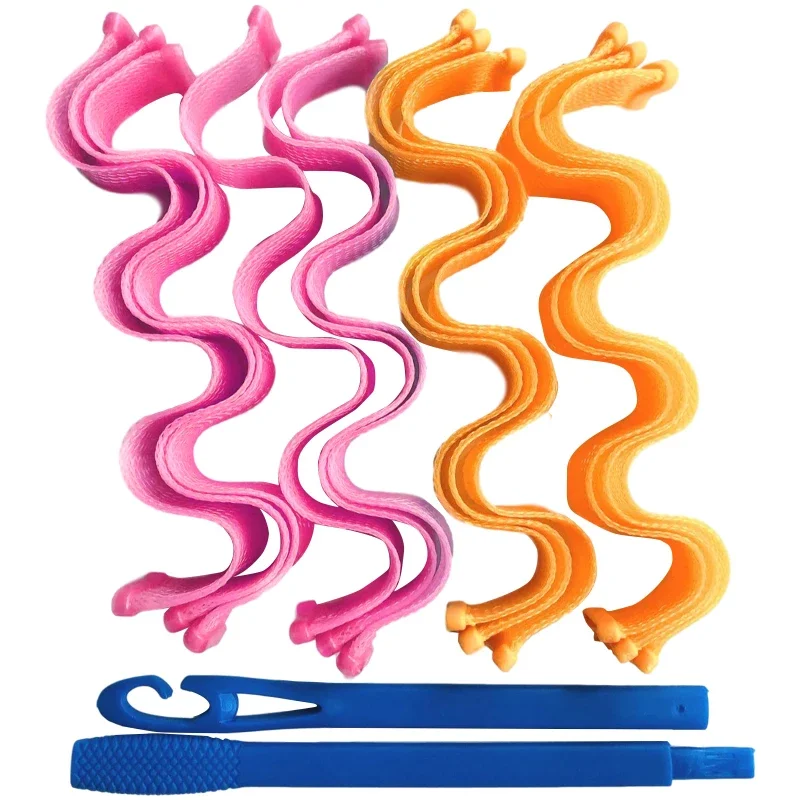 12/18PCS Hair Curler Hair Rollers Heatless Curling Tongs Headband Curls Sleeping Soft Wave Formers No Heat Curls Curler Modeler