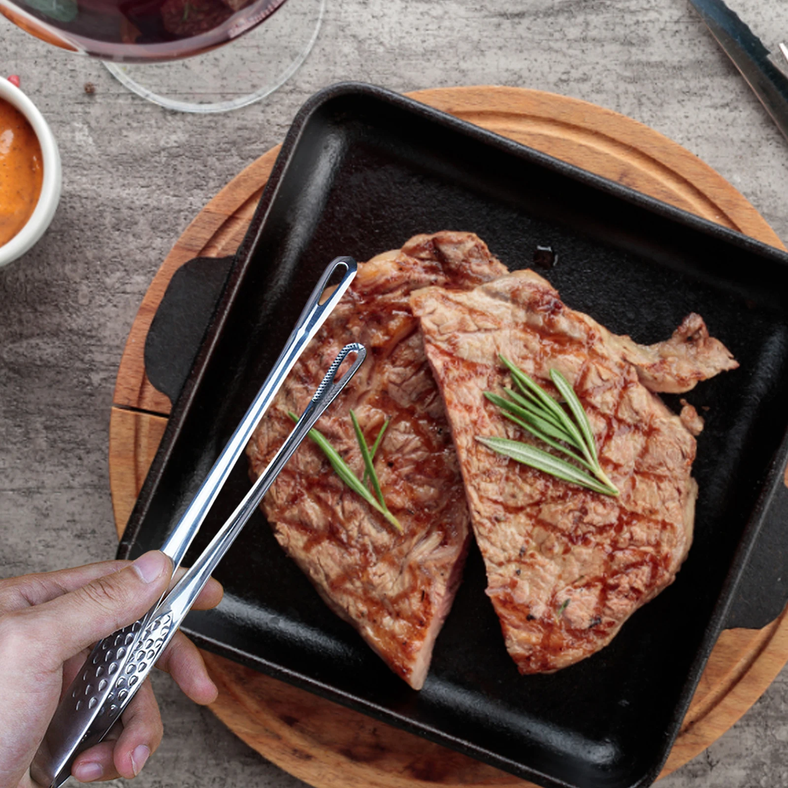 Stainless Steel BBQ Tongs Tweezer Nonstick Bread Clip Food Tongs Kitchen Cooking for BBQ Meat Sea Food Cooking Buffet food tongs
