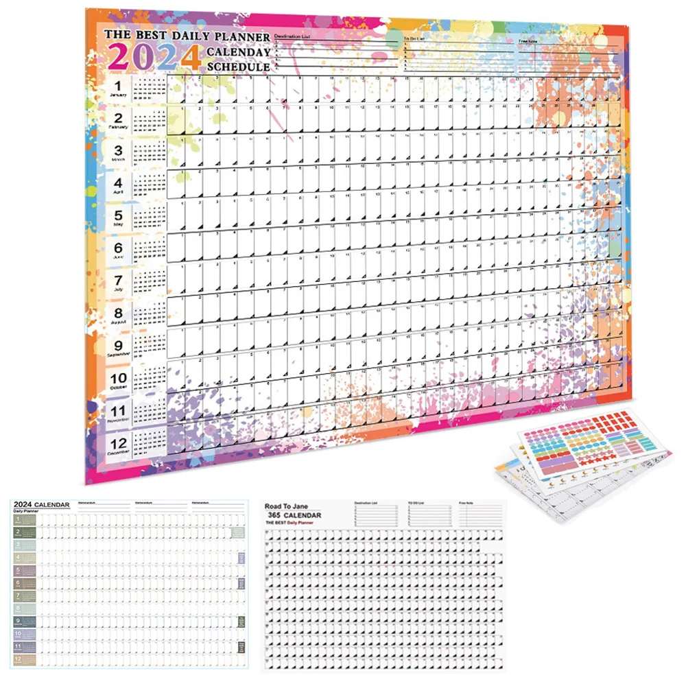 2024 Year Calendar Daily Weekly Monthly Planner Calendar To-do List Stationery Home Office School Supplies 2024 planner a5 coil notebook weekly planner diary handbook notepad students stationery office school supplies