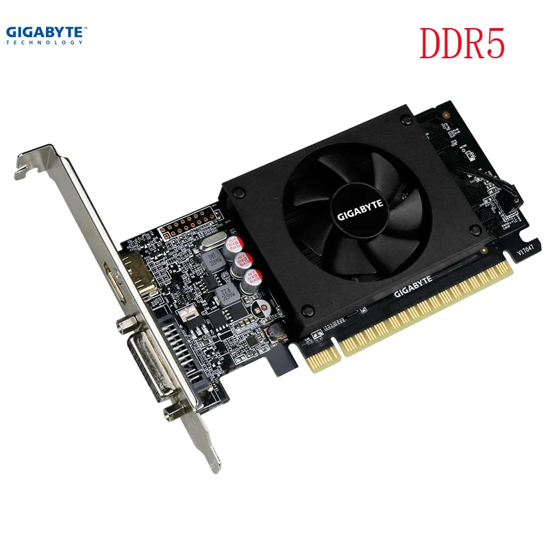 GIGABYTE Graphics Card GT710 1GB 64Bit GDDR3/GDDR5 Video Cards for nVIDIA Cards Geforce Original GT 710 1G Used Hdmi Dvi game graphics card for gaming pc