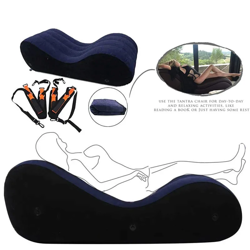 ToughageInflatablePositionSofaBedCoupleLovePillowChaiseLounge