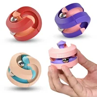 1pcs Bead Orbit Fidget Gyro Infinity Spinner Rotating Magic Track Fingertip Bead Toys Anti-stress Cube with Box Package 1
