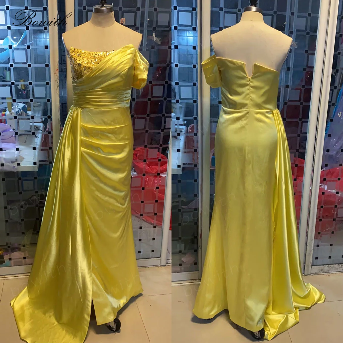 オールインワン・サロペット Antonelli Satin Evening Dress With Deep Neckline Antonelli Satin Evening Dress With Deep Neckline Silver