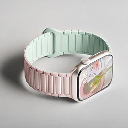 Premium Magnetic Silicone Watch Strap - Universal Fit for 42 44 45 46 49mm (PLGr)