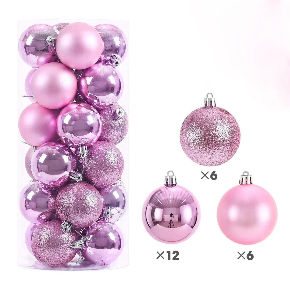 thumbnail image 1 of 24 bolas navideñas de 3/4/6 cm, bolas grandes para árbol de Navidad, adornos colgantes para decoración de fiesta de Año Nuevo 2025, accesorios para regalos de Navidad, 1 of 5