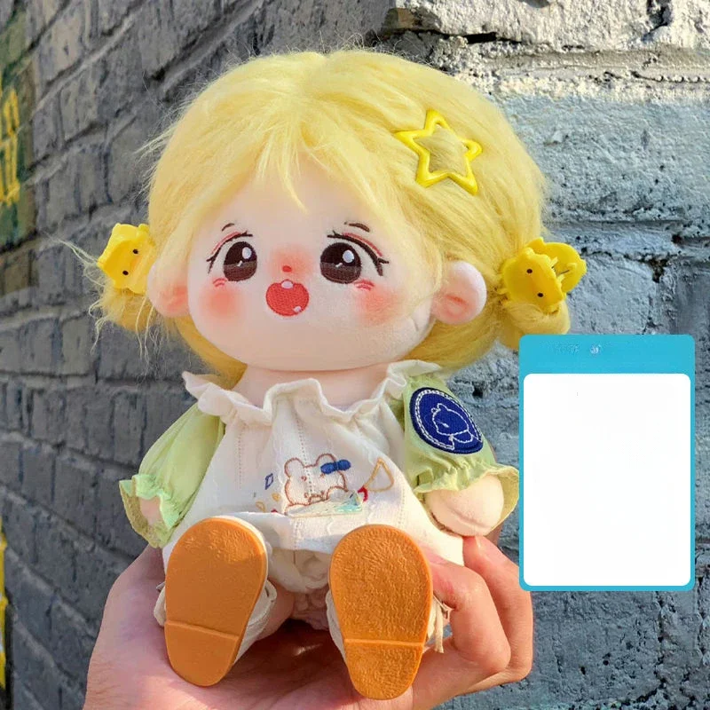 

Kpop Genki Idol Star Mermaid Princess Hime Fairy Smile Yellow Hair Stuffed Plushie 20cm Plush Toy Doll Body Toy Cute Gift JC