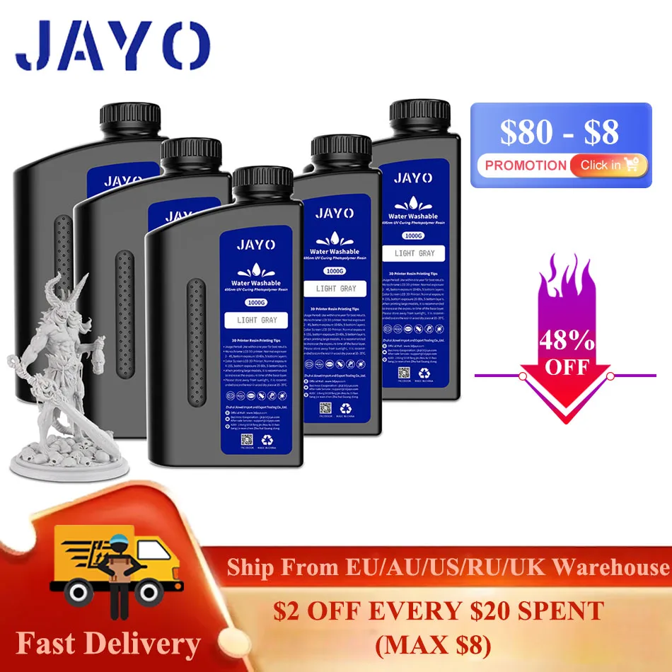 Résine Rigide Lavable 8 K Pour Imprimante 3D DLP LCD Résine 405 Nm 1 Kg