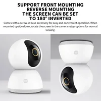 Xiaomi Smart Home 360 °   Caméra de sécurité Mi PTZ 2K, webcam 1296P 3 mégapixels, détection humaine par IA, vision nocturne, fonctionne avec l'application 5