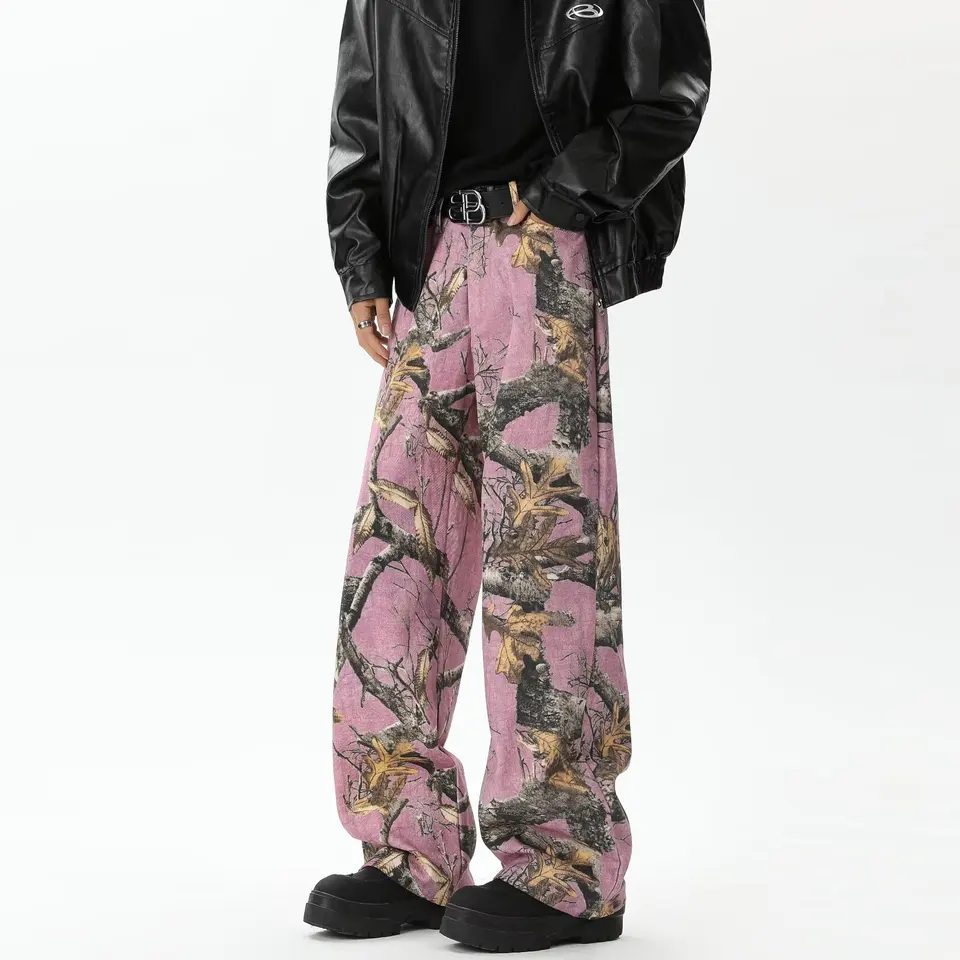 Mens Athletic Graphic Print Baggy Sweatpants