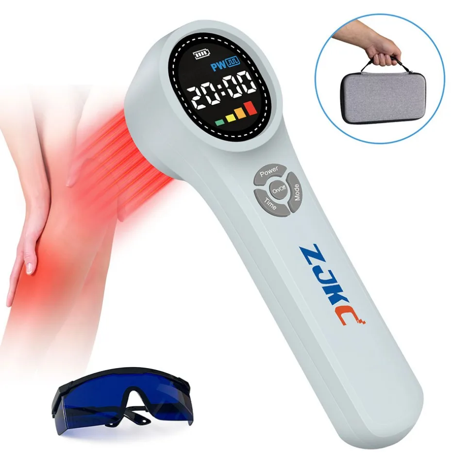 ZJKC Portable 980nm 810nm 660nm Cold Laser Therapy Device for Pain Relief Treatment Dogs Cats Inflammation Wound Physiotherapy