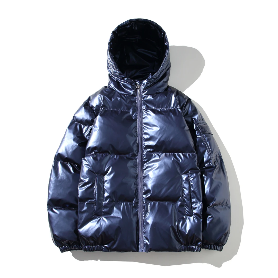 Winter Solid Color Parka Men Thick Hooded Jacket Warm Harajuku Coat Male Casual Zipper Jackets Windproof Outwear parka coat parkas coat