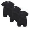 2025 Unisex Baby Rompers 3m 6m 9m 12m 100% Cotton Short Sleeve Newborn Solid Clothes Plain Design Infant Child Clothing