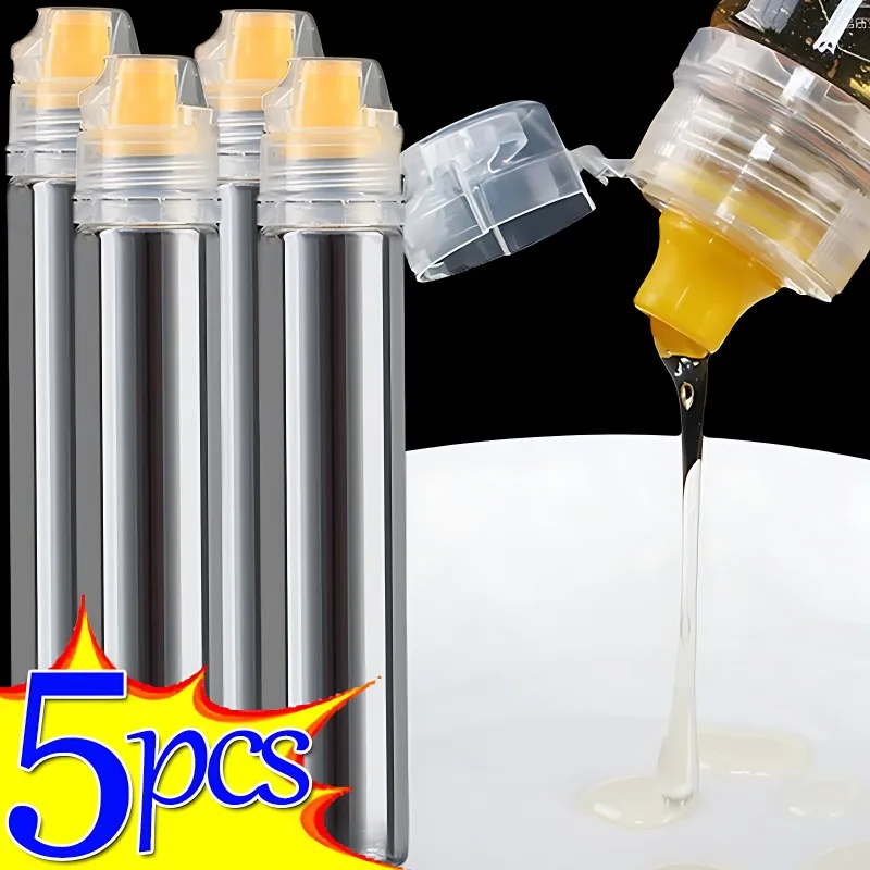 90ml Transparent Non-Drip Honey Dispenser Honey Squeeze Bottle Vinegar Oil Syrup Bottle Pot Dispenser Kitchen Tool