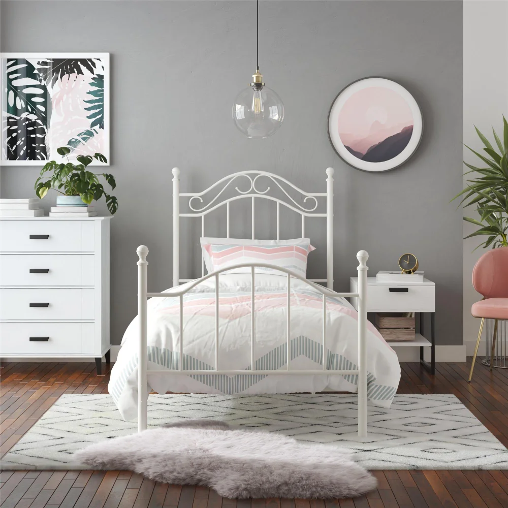 Mainstays traditional metal bed deals