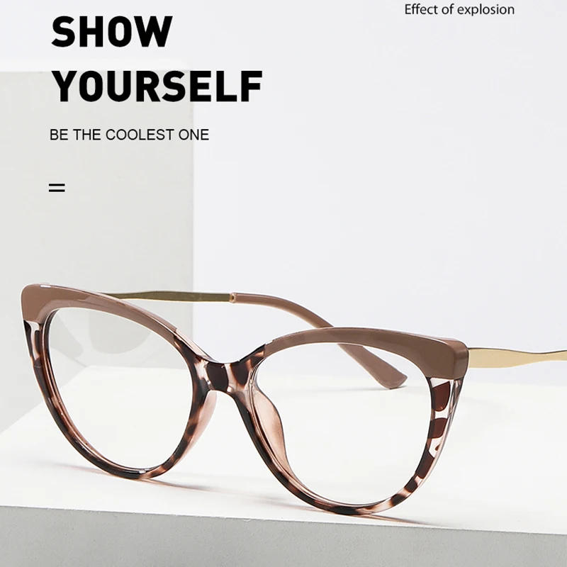 WomenAntiBlueLigthGlassesFrameWomenCatEyeSpectaclesFrames
