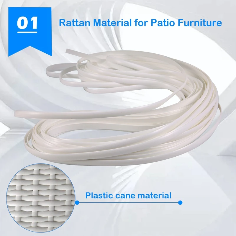 Korb reparatur liefert synthetisches Rattan material, langlebiges Reparatur set für Terrassen möbel weiß