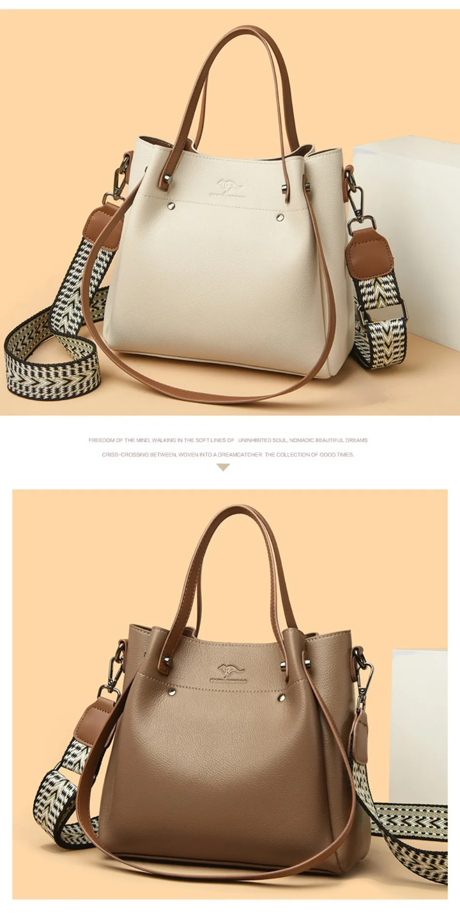 High Quality Leather Shoulder Crossbody Bags for Women Luxury Handbags Women Bag Designer Large Capacity Soft Tote Messenger Bag