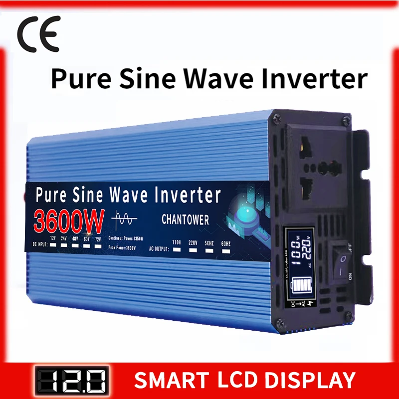 Convertisseur De Puissance (onduleur) Pour Voiture 12V Vers 220V - 4 Ports USB - Universel - Noir - Neuf