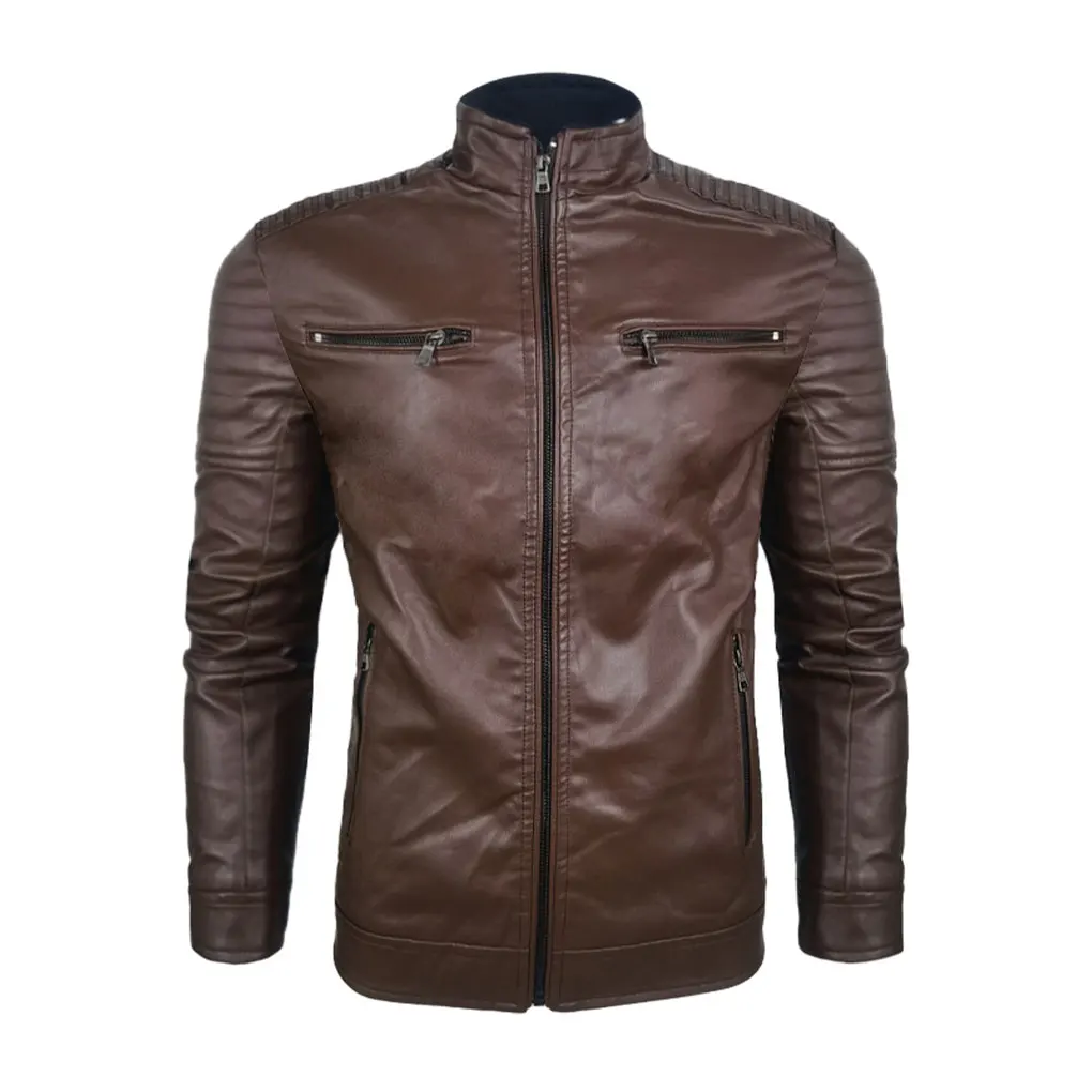 Men's PU Leather Jacket | Detachable Hood | Moto-Inspired Fit