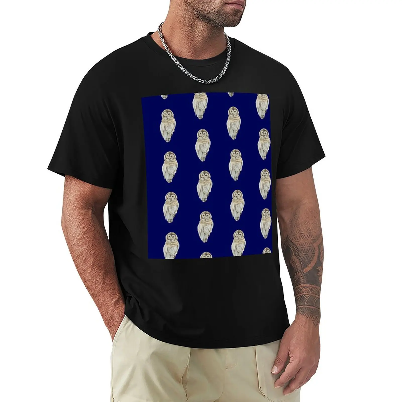 

Snow Owl T-Shirt Aesthetic clothing summer clothes T-shirts for men cotton