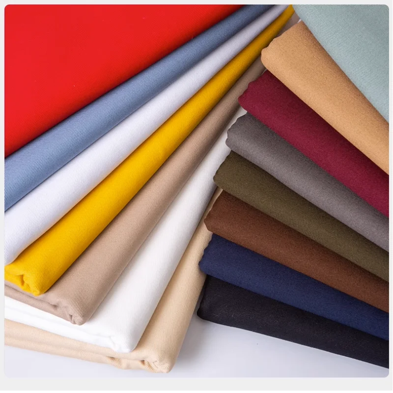 

100x150cm Thick 100%Cotton Twill Fabric Anti-Wrinkle Breathable Washed Solid Color for Sewing Clothing Skirt Pants Tissu Texture