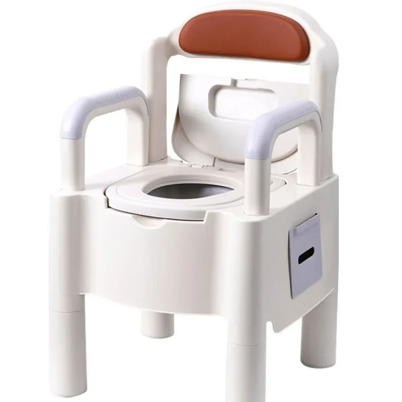Thermostatic Seat Ring Commode Toilet Chair for Elderly Disabled, Adjustable Toilet Chair Portable Toilet Seat for Adults 5