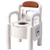 Thermostatic Seat Ring Commode Toilet Chair for Elderly Disabled, Adjustable Toilet Chair Portable Toilet Seat for Adults 5
